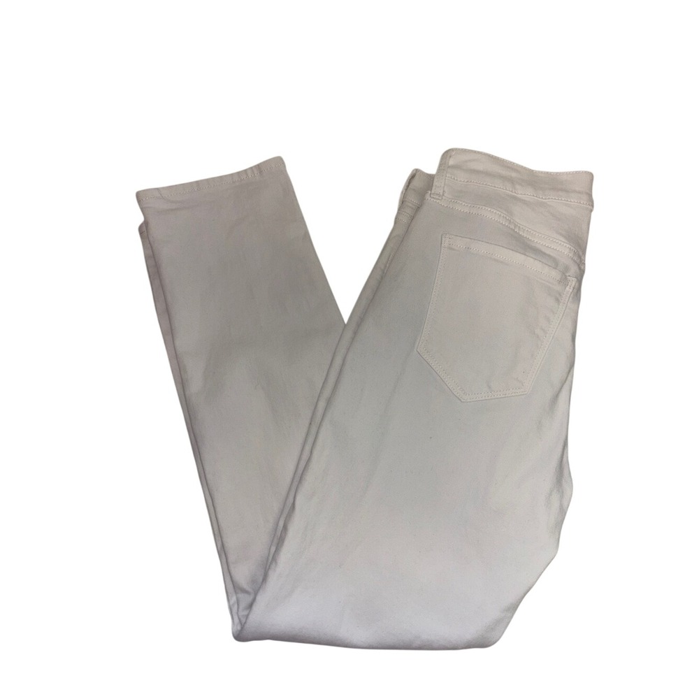 Old Navy White Boyfriend Jeans with Tan Pocket Lining